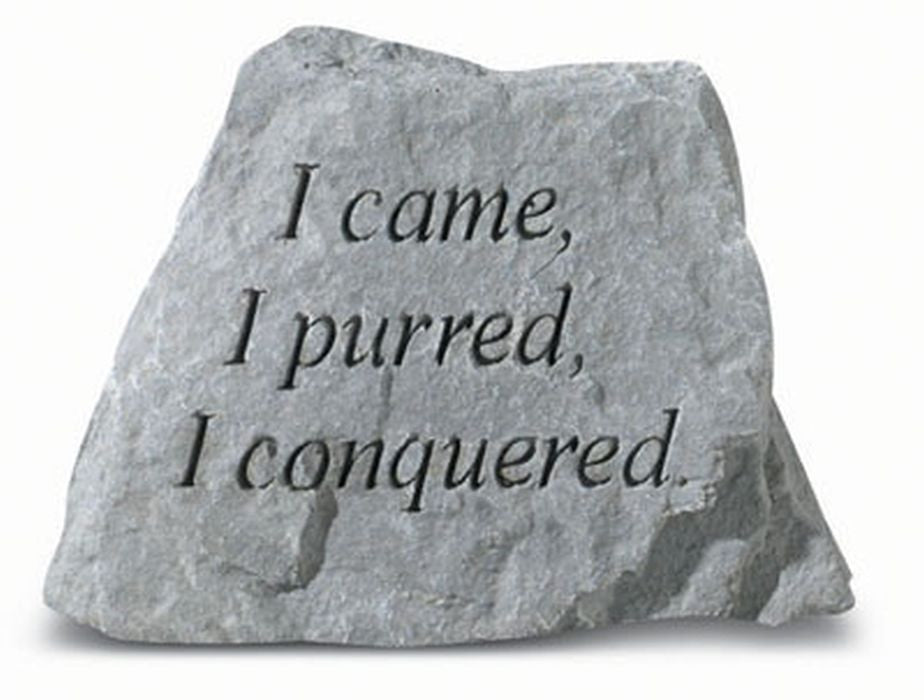 I Came, I Purred Memorial Garden Stone - XoticBrands Home Decor