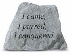 I Came, I Purred Memorial Garden Stone - XoticBrands Home Decor