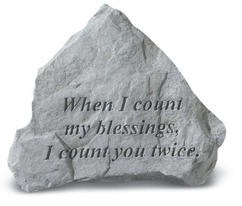 When I Count My Blessings Inspirational Garden Stone - XoticBrands Home Decor