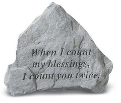 When I Count My Blessings Inspirational Garden Stone - XoticBrands Home Decor