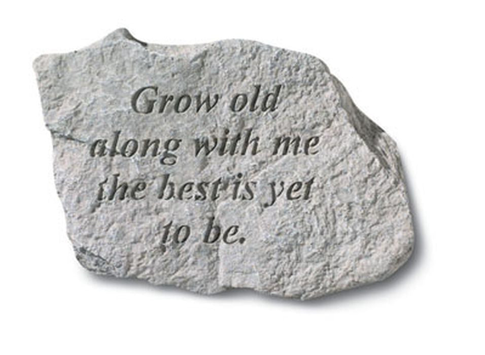 Grow Old Along Inspirational Garden Stone - XoticBrands Home Decor