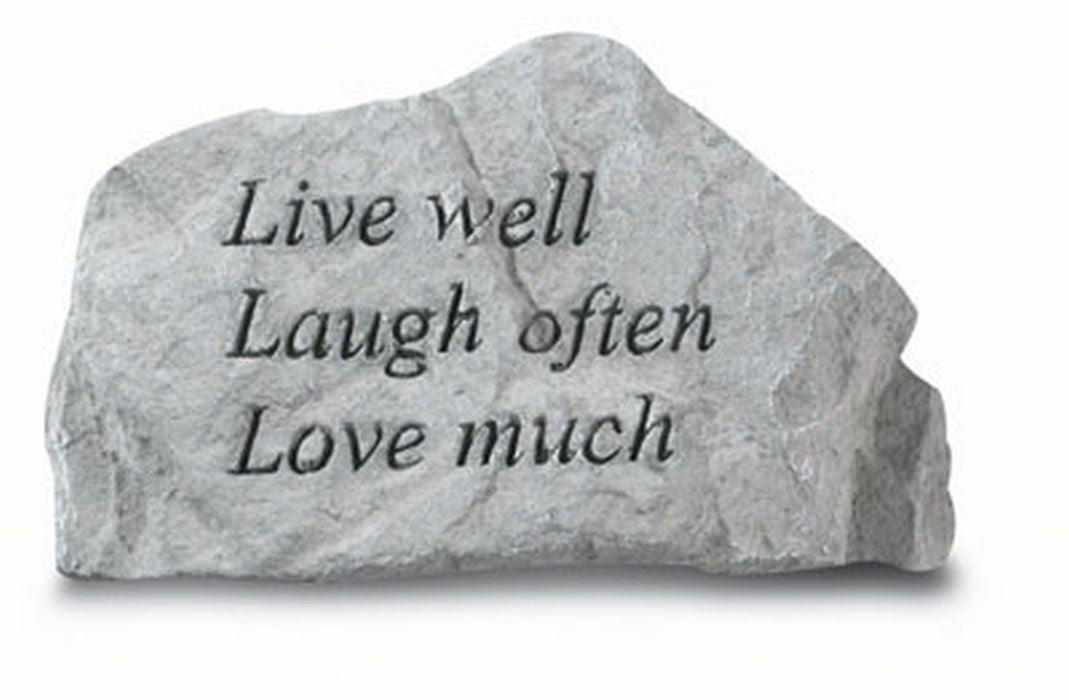 Live Well, Laugh Often Inspirational Garden Stone - XoticBrands Home Decor