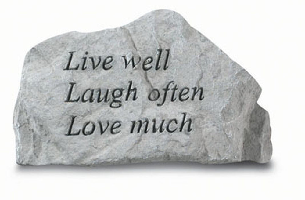 Live Well, Laugh Often Inspirational Garden Stone - XoticBrands Home Decor