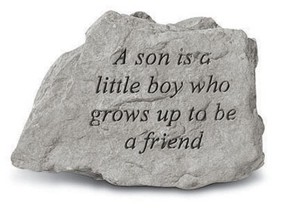 A Son Is A Little Boy Who Grows Up... Memorial Garden Stone - XoticBrands Home Decor