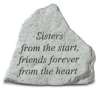 Sisters From The Start, Friends... Inspirational Garden Stone - XoticBrands Home Decor