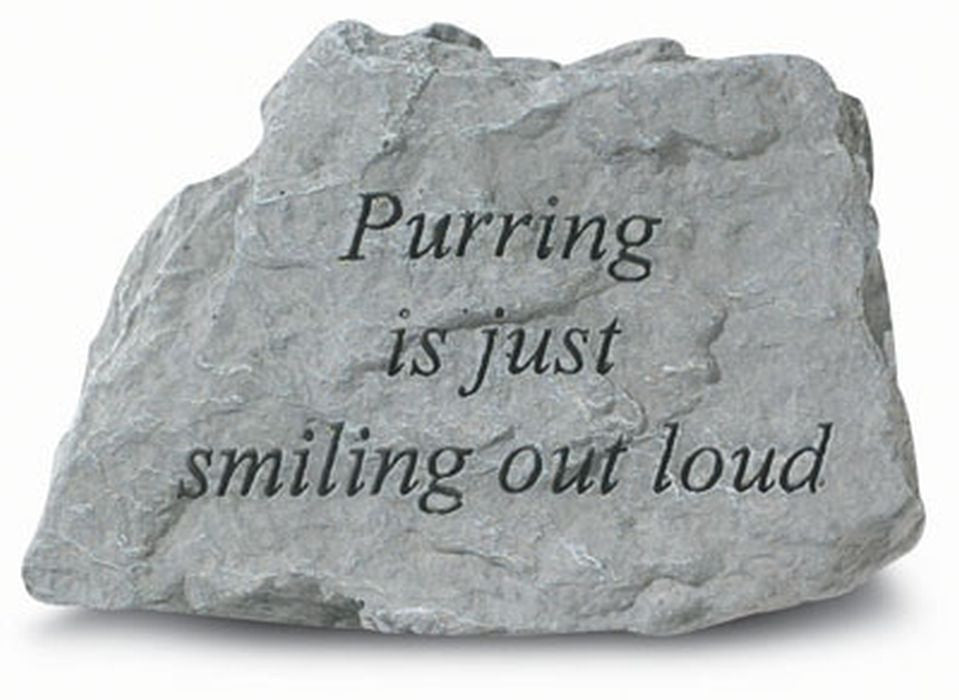 Purring Is Just Smiling Out Loud. Memorial Pet Stone - XoticBrands Home Decor
