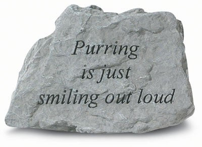 Purring Is Just Smiling Out Loud. Inspirational Garden Stone - XoticBrands Home Decor