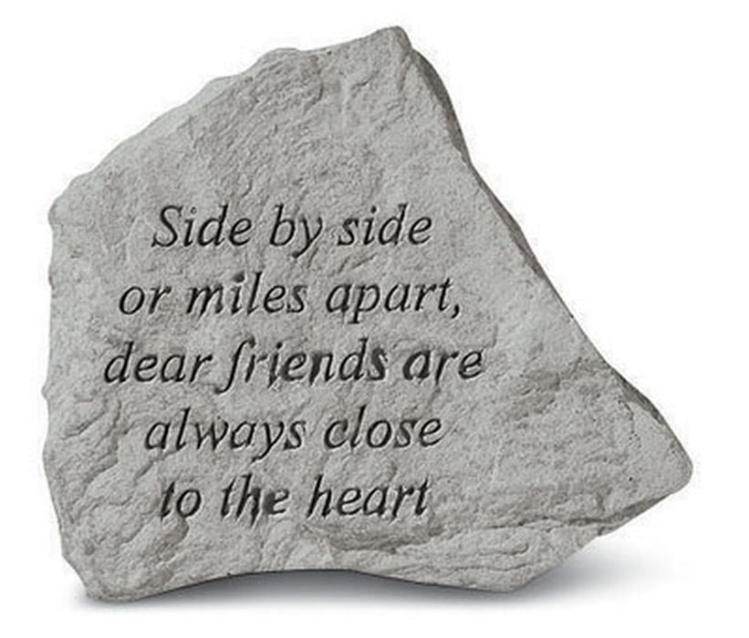 Side By Side Or Miles Apart,... Inspirational Garden Stone - XoticBrands Home Decor