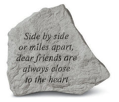 Side By Side Or Miles Apart,... Inspirational Garden Stone - XoticBrands Home Decor