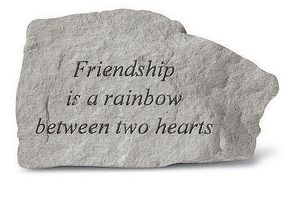 Friendship Is A Rainbow Between... Memorial Garden Stone - XoticBrands Home Decor