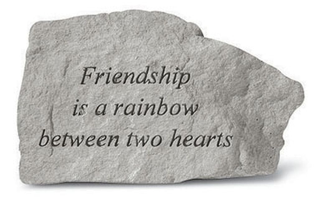Friendship Is A Rainbow Between... Memorial Garden Stone - XoticBrands Home Decor