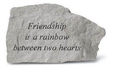 Friendship Is A Rainbow Between... Inspirational Garden Stone - XoticBrands Home Decor