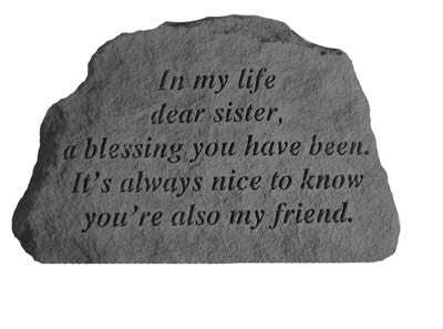 Sister - In My Life... Inspirational Garden Stone - XoticBrands Home Decor