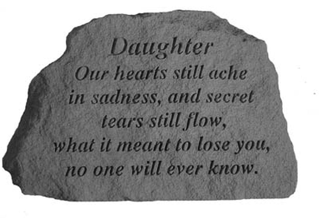 Daughter - Our Hearts Still... Memorial Garden Stone - XoticBrands Home Decor