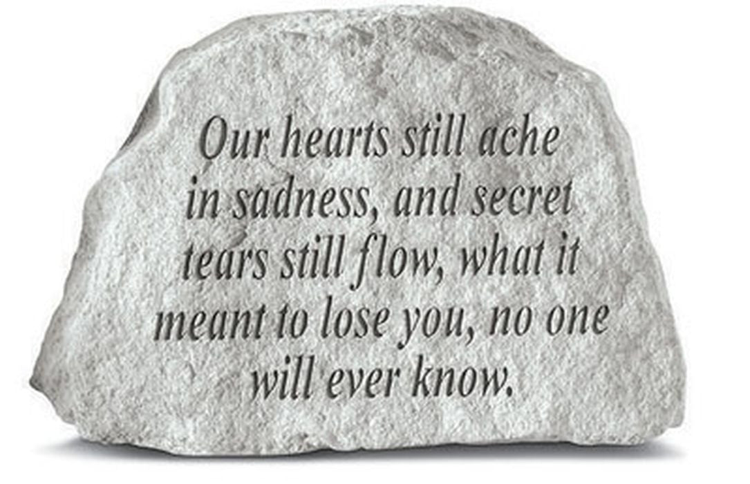 Our Hearts Still Ache... Memorial Garden Stone - XoticBrands Home Decor