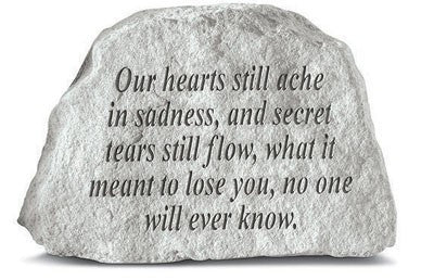 Our Hearts Still Ache... Inspirational Garden Stone - XoticBrands Home Decor