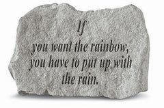 If You Want The Rainbow... Inspirational Garden Stone - XoticBrands Home Decor