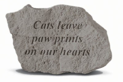 Cats Leave Paw Prints On Our Hearts Inspirational Garden Stone - XoticBrands Home Decor