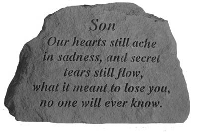Son - Our Hearts Still... Inspirational Garden Stone - XoticBrands Home Decor