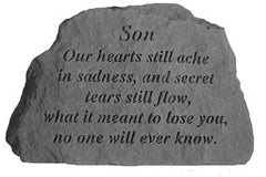 Son - Our Hearts Still... Inspirational Garden Stone - XoticBrands Home Decor
