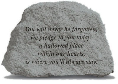 You Will Never Be Forgotten... Memorial Pet Stone - XoticBrands Home Decor