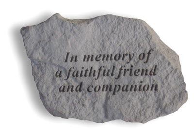 In Memory Of A Faithful Friend... Inspirational Garden Stone - XoticBrands Home Decor