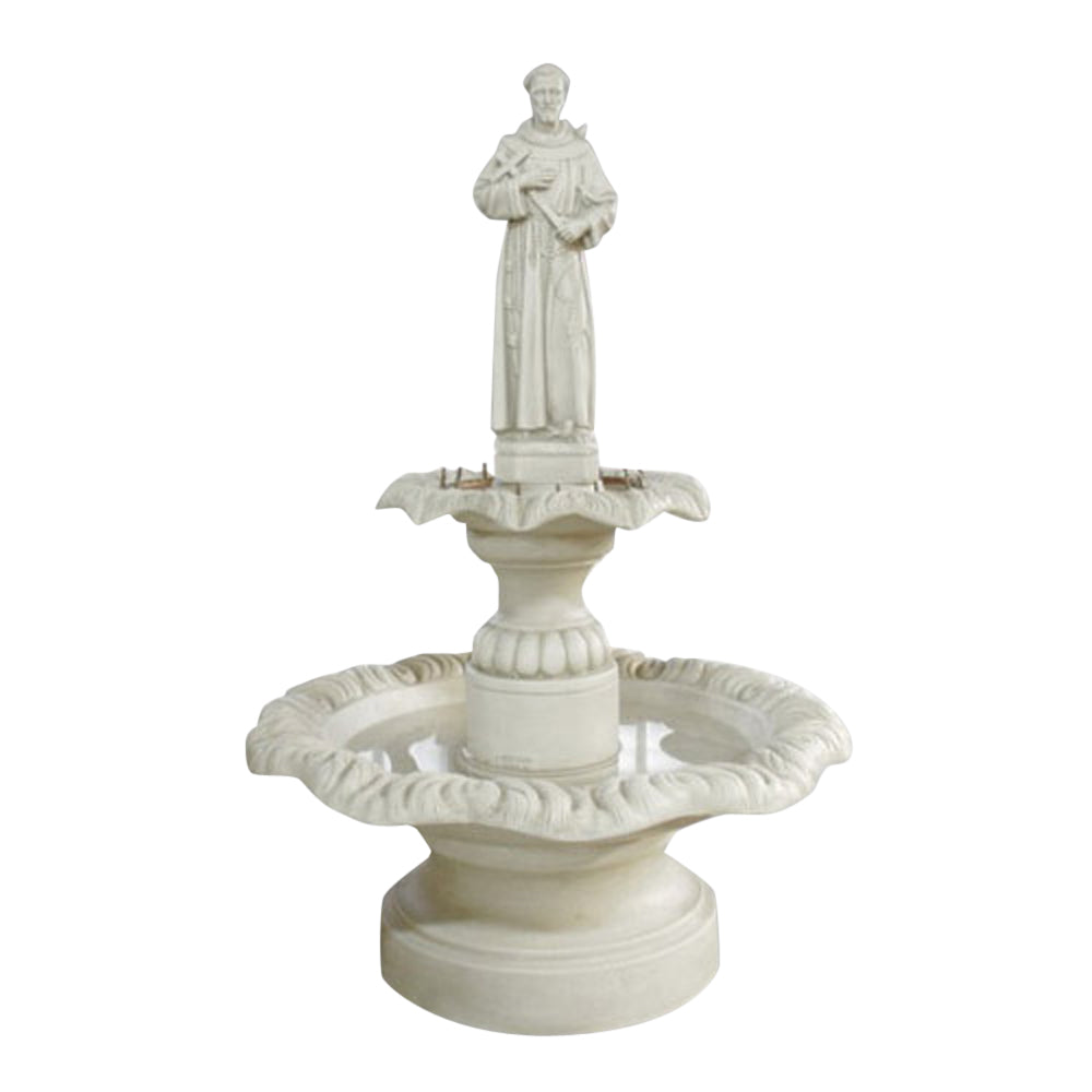 Saint Francis Double Fountain -  Spring & Summer Scultpure - XoticBrands Home Decor