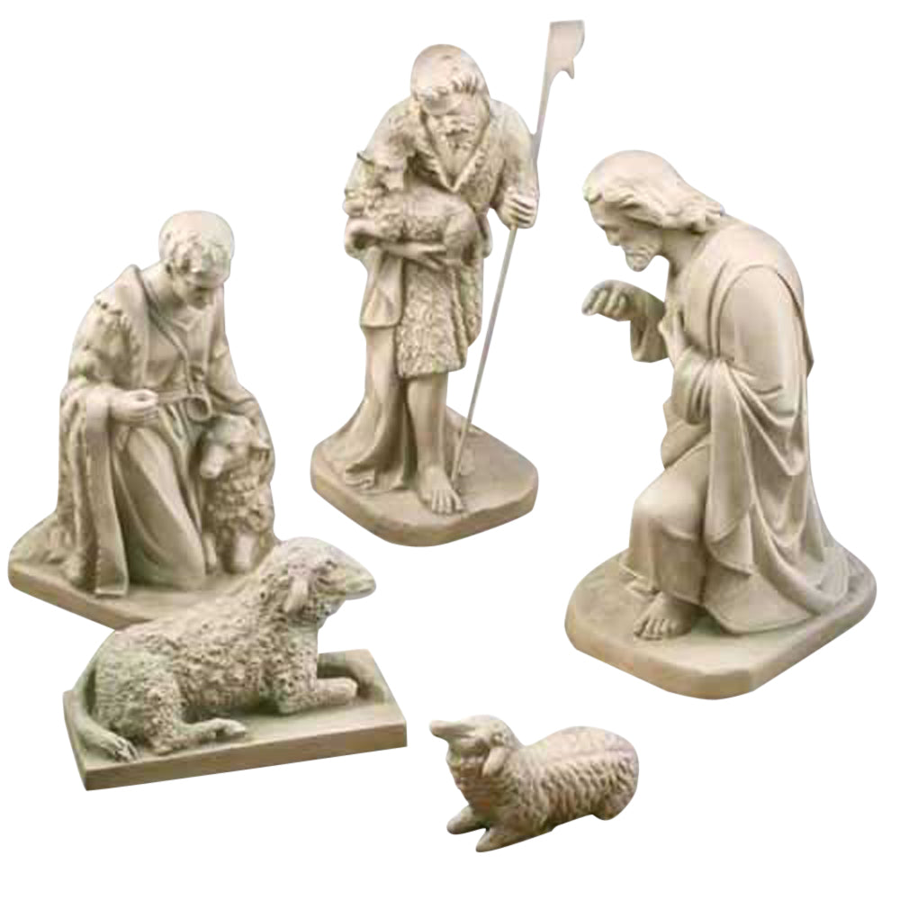 Shepherd Nativity Scene -  Christmas Scultpure - XoticBrands Home Decor