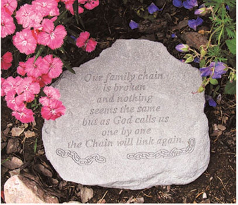Our Family Chain Is Broken... Memorial Garden Stone - XoticBrands Home Decor