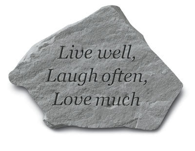  Live well, Laugh often… Memorial Garden Stone Décor, Memorial & Inspirational, Kayberry, XoticBrands Home Decor
