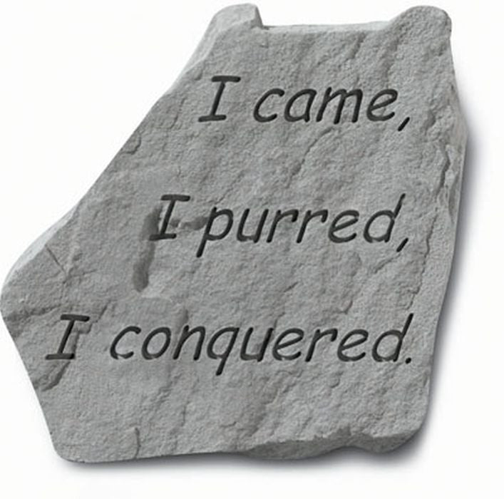 I Came, I Purred, I Conquered Memorial Garden Stone - XoticBrands Home Decor