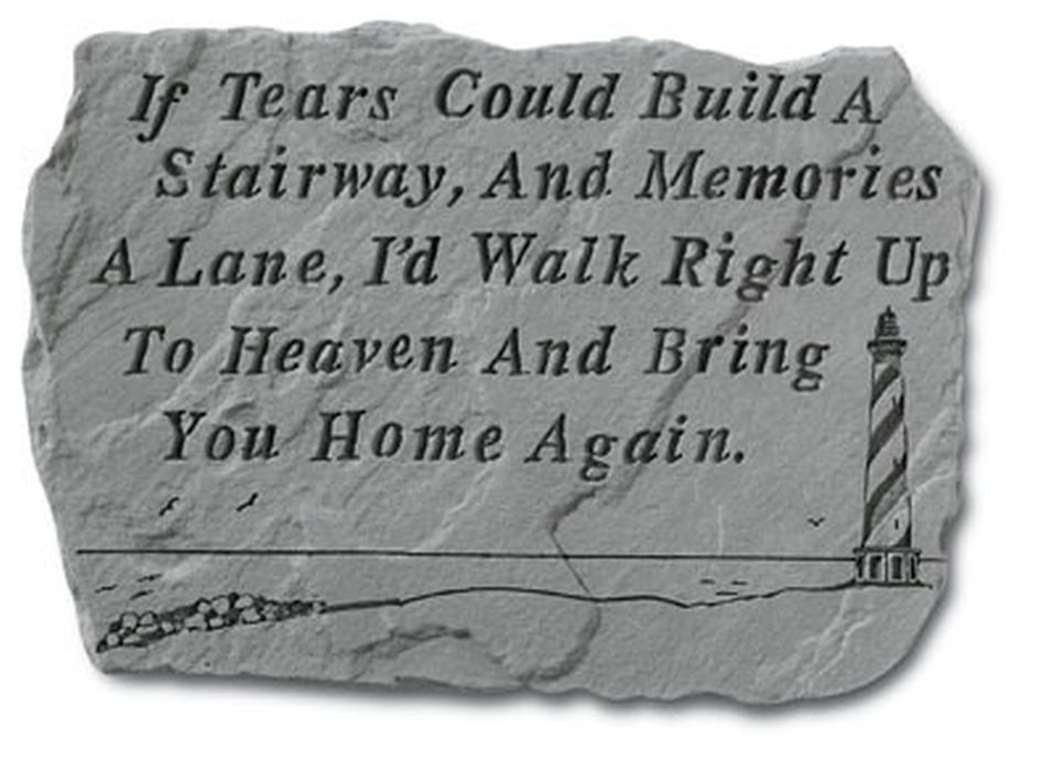 Lighthouse - If Tears Could Build Memorial Garden Stone - XoticBrands Home Decor