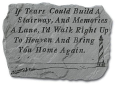 Lighthouse - If Tears Could Build Memorial Garden Stone - XoticBrands Home Decor