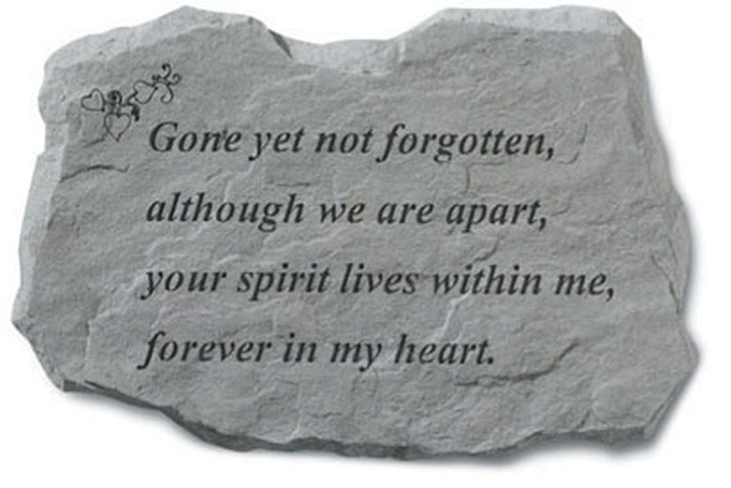 Gone Yet Not Forgotten Memorial Garden Stone - XoticBrands Home Decor