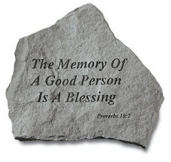 The Memory Of A Good Person... Memorial Garden Stone - XoticBrands Home Decor