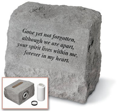 Headstone - Gone Yet Not Forgotten... Memorial Garden Stone - XoticBrands Home Decor