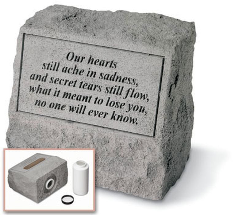 Headstone - Our Hearts Still Ache... Memorial Garden Stone - XoticBrands Home Decor