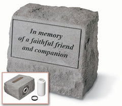 Headstone - In Memory Of A Faithful... Memorial Garden Stone - XoticBrands Home Decor