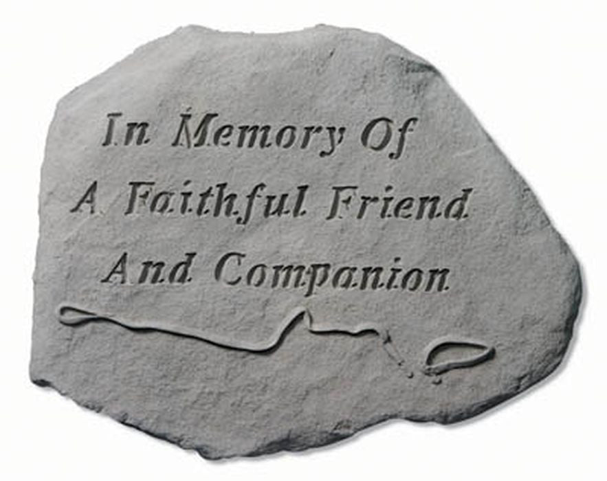 In Memory Of A Faithful W/Leash & Collar Memorial Garden Stone - XoticBrands Home Decor