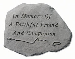 In Memory Of A Faithful W/Leash & Collar Memorial Pet Stone - XoticBrands Home Decor