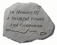In Memory Of A Faithful W/Leash & Collar Memorial Garden Stone - XoticBrands Home Decor