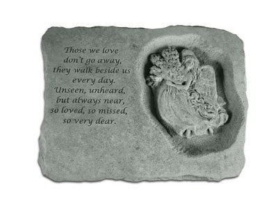 Those We Love Don'T Go Away W/ Angel... Memorial Pet Stone - XoticBrands Home Decor