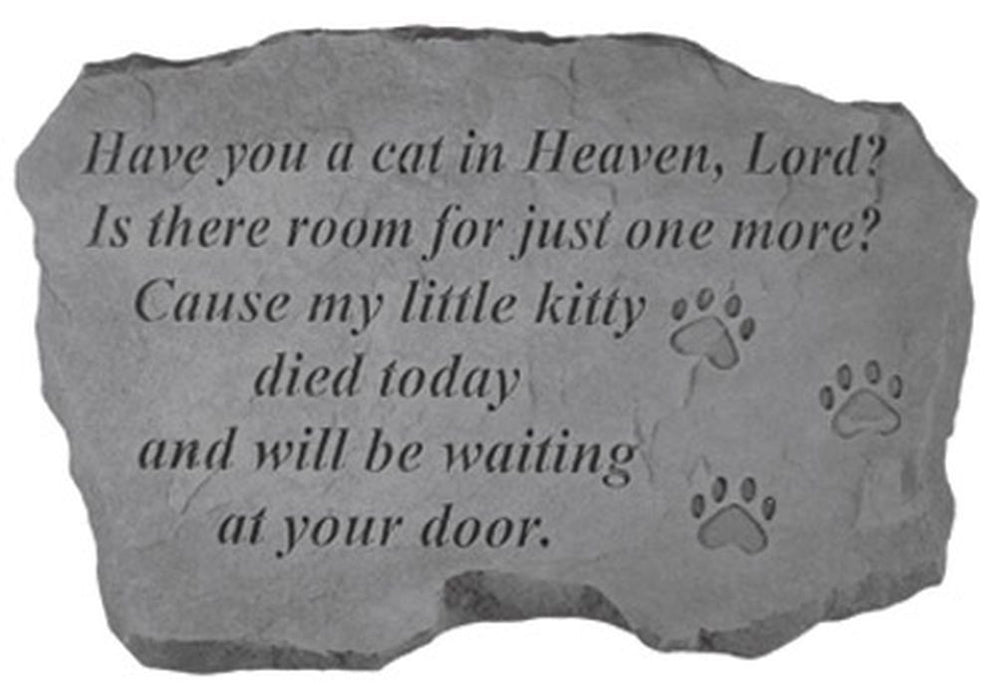 Have You A Cat In Heaven, Lord?... Memorial Garden Stone - XoticBrands Home Decor