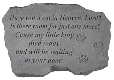 Have You A Cat In Heaven, Lord?... Memorial Pet Stone - XoticBrands Home Decor