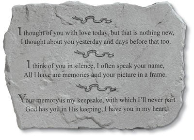 I Thought Of You With Love Today... Memorial Pet Stone - XoticBrands Home Decor