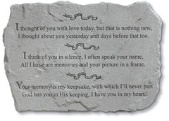 I Thought Of You With Love Today... Memorial Garden Stone - XoticBrands Home Decor