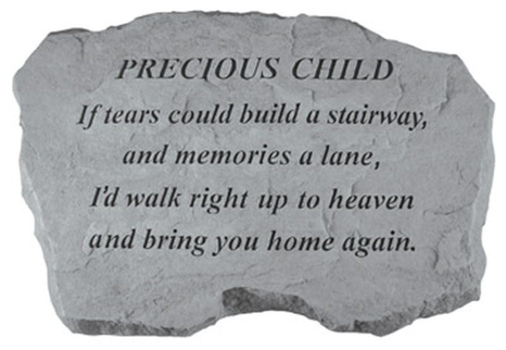 Precious Child - If Tears Could Build... Memorial Garden Stone - XoticBrands Home Decor