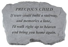 Precious Child - If Tears Could Build... Memorial Garden Stone - XoticBrands Home Decor