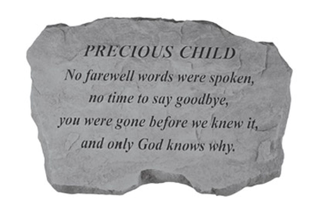 Precious Child-No Farewell Memorial Garden Stone - XoticBrands Home Decor