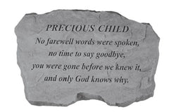 Precious Child-No Farewell Memorial Garden Stone - XoticBrands Home Decor